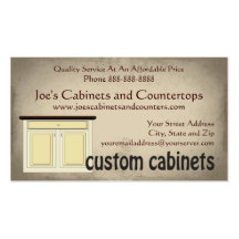 Cabinet Countertop Remodeling Business Card
