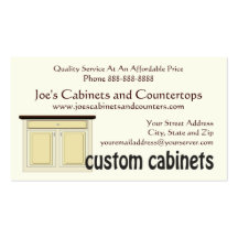Cabinet Countertop Remodeling Business Card