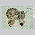 Cabrito Blue Polkadot Personalised Notecard cards