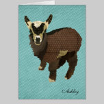Cabrito Blue Stripes Personalised Notecard cards