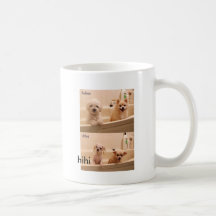 cachorros no banho caneca