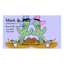 Cactus Friends Set Business Card Templates