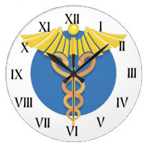 Cadeceus Symbol Medical Wall Clock
