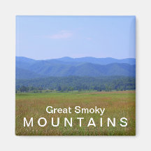 Cades Cove sunny day - Great Smoky Mountains Fridge Magnet