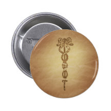 Caduceus Life Giving Wand Roman Pinback Buttons
