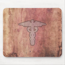 Caduceus the medical symbol for a doctor or nurse mousepad
