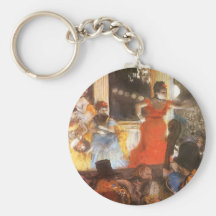 Cafe Concert at Les Ambassadeurs by Edgar Degas Key Chains