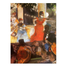 Cafe Concert at Les Ambassadeurs by Edgar Degas Postcards