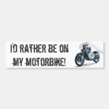 Cafe Racer Classic Motorcycle Bumper Stickers