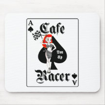 Cafe Racer Tonne Up Redhead Mouse Pads