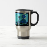 Café Rajah blue travel mug