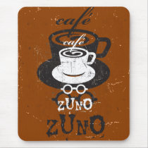Cafe Zuno scratched Logo 03 mousepads