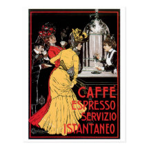 Caffe Espresso Vintage Coffee Drink Ad Art Post Cards