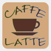 Caffe Latte Square Sticker