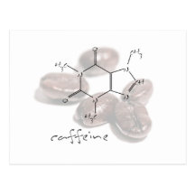 Caffeine beans postcard