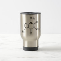 Caffeine Molecule Travel Mug