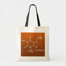 Caffiene molecule (chemical structure) bag