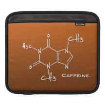 Caffiene molecule (chemical structure) sleeves for iPads