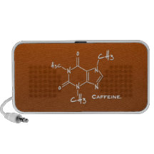 Caffiene molecule (chemical structure) portable speakers