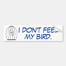 Caged Bird Bumpersticker Bumper Stickers