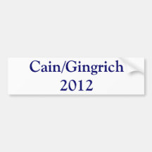 cain/gingrich bumper stickers