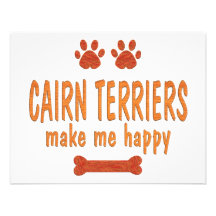 Cairn Terriers Make Me Happy Personalized Invitation