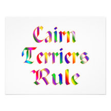Cairn Terriers Rule Personalised Announcements
