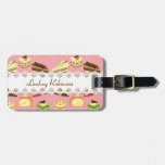 Cake Buffet (Pink) Personalised Luggage Tag