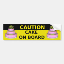 Cake On Board Sticker Bumper Stickers