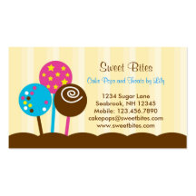 Cake Pops Bakery Business Card