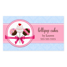 Cake Pops Bakery Business Cards