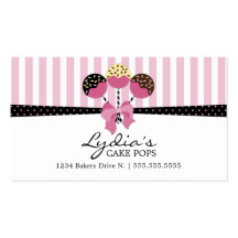 Cake Pops Bakery Business Cards