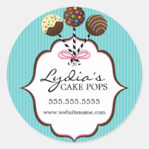 Cake Pops Bakery Stickers