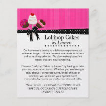 Cake Pops Hot Pink with Photo Frames Flyers