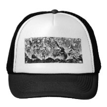 Calavera of Artists and Artisans c. 1900s Mexico Trucker Hat
