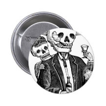 Calaveras from Guadalajara, Mexico Button