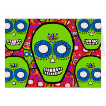 Calaveras Sugar Skulls Greeting Cards