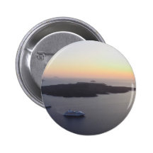 Caldera (centre of volcano) in Santorini, Greece Buttons