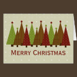 Calico Christmas Trees - Christmas Card cards