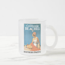 California Beaches Vintage Travel Poster Mug