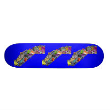 California, California, California blue skateboard
