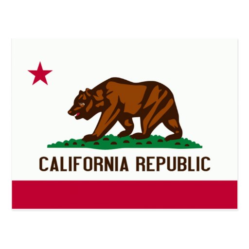 California Flag Postcard