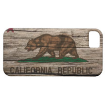 California Flag Rustic wood iPhone 5 Covers