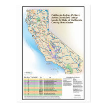 California Indian Culture Areas - postcard