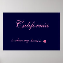 California is where my heart is posters