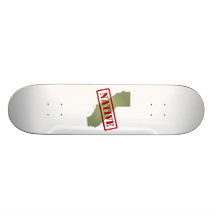 California Native with California Map Skateboards