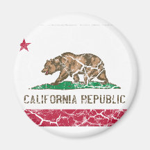 California State Flag Vintage Fridge Magnet