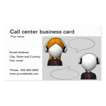 Call centre business card