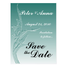 Calla Lilies Save the Date Postcard