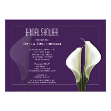 Calla Lillies Bridal Shower Invitation